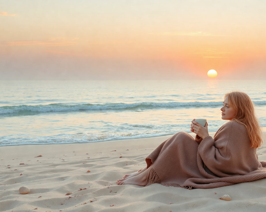 beautifull sand beach relaxed wellness naturkosmetik
