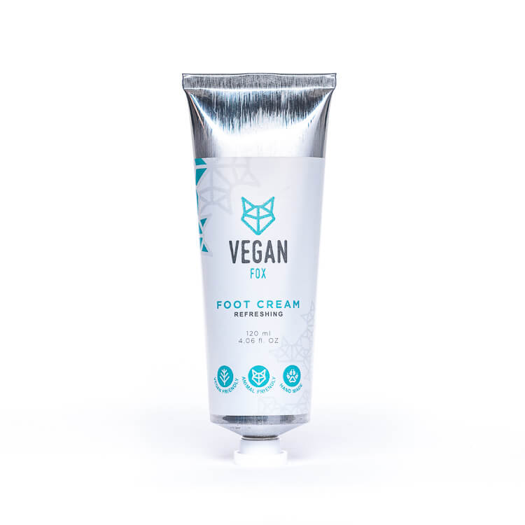 Fußgel erfrischend mit Salbei & Teebaumöl, vegan – Vegan Fox (120 ml) – Bild 2