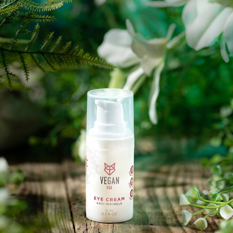 Augencreme gegen Fältchen mit Sheabutter, vegan – Vegan Fox (15 ml) – Bild 4